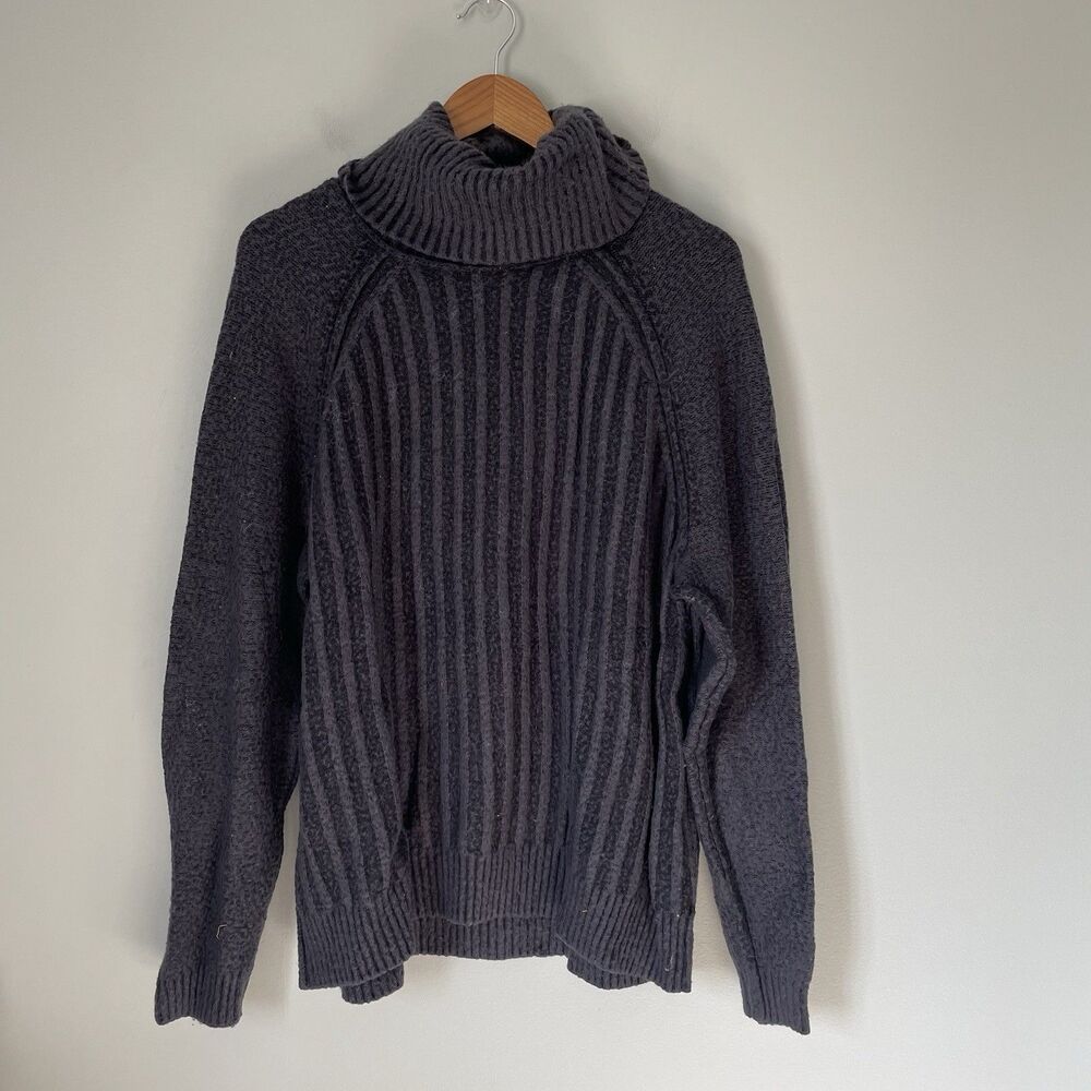 Free People Big City Turtleneck Sweater Boho Ribbed Slouchy Women's Size Small